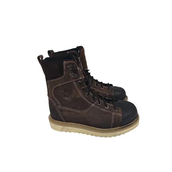 DAKOTA Men's 8'' 523 Steel Toe Steel Plate Ironworker Work Boots Brown Size 7.5M - Picture 2 of 10